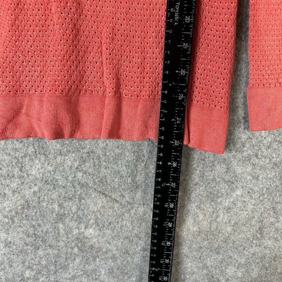 Marine Layer Women's Small Coral Sofia Sweater Long Sleeve Pullover Open Knit - Picture 2 of 7